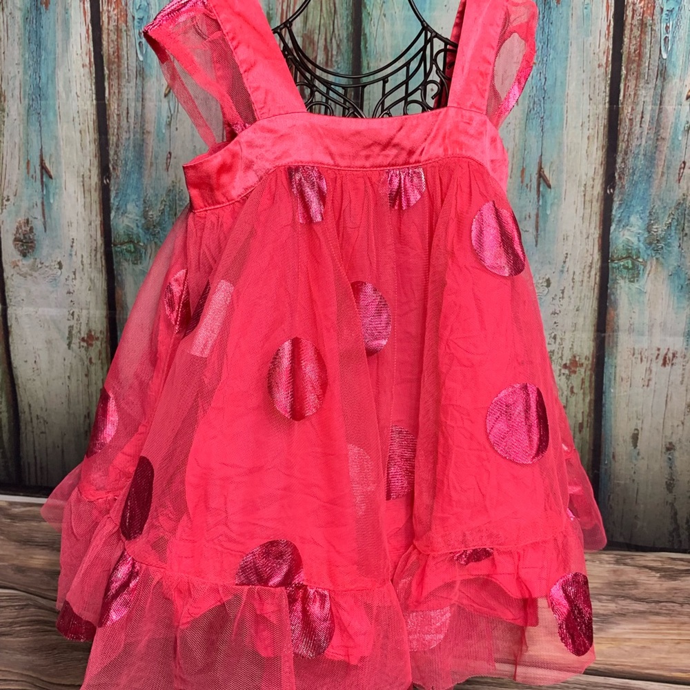 GapBaby Girl Twirly PinkShimmery Dotted TulleDress - Picture 2 of 8